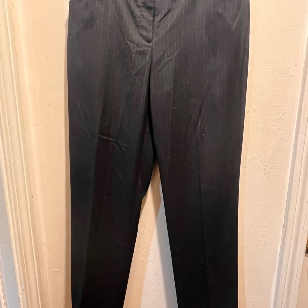 Worthington Black Pinstripe Trousers